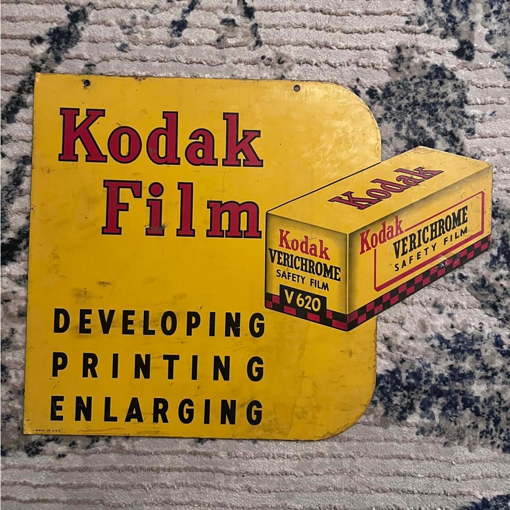 Kodak Yellow and Red Film Advertising Sign